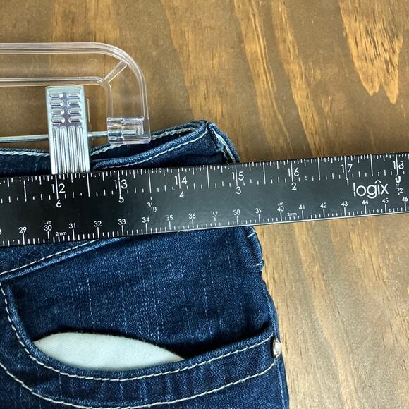 True Religion Womens Jeans Blue Denim Low Rise Boot Cut Made in USA Stretch 28 - Picture 7 of 12